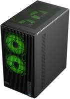 Micro ATX TG Glass Gaming Mid Tower Computer Case with 240mm Water Cooling Support Steel Construction Adjustable USB Ports