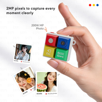 Kamera Mini Tombol Pereda Stres S171, Video HD 1080P, Foto 2MP, Layar IPS 0,96 Inci, Gantungan Kunci Paduan Seng, Flash Terintegrasi