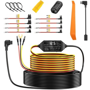 Ba Dây bãi đậu xe giám sát cáp điện với màn hình hiển thị và chuyển đổi sạc qua biên giới ACC Dash Cam bước xuống cáp PVC Áo khoác - Product Image 6