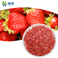 SAIYANG Fraise lyophilisée naturelle 1 kg – Cubes de fraise sucrés en gros – Bloc de fruits lyophilisés pour collation