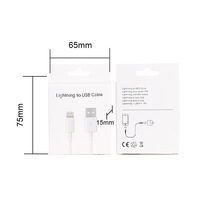 Caja de Embalaje Personalizada para Cables de Carga y Datos, Diseño Moderno y Lujoso, Laminación Mate, Relieve, Forro de Esponja, Carpetas para Accesorios