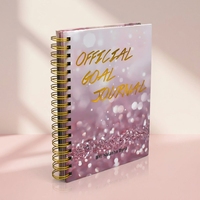 Carnet de notes personnalisé avec impression sur mesure, reliure spirale, anneaux de reliure à 360 degrés, boucle annulaire, en tissu PP métallique