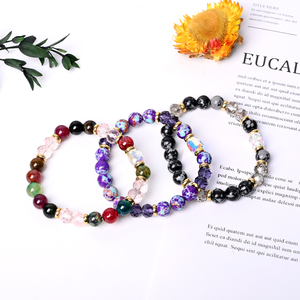 Whosale Price Natural <b>Crystal</b> Decoration constellation 12 Zodiac <b>Bracelet</b> Card Set Women Girl Jewelry - Product Image 3