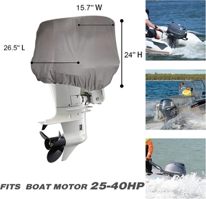 Housse de moteur hors-bord de qualité <span class=keywords><strong>marine</strong></span> 600D, imperméable à toutes les intempéries, anti-poussière, pour moteur de bateau, utilisable en eau douce et en eau salée - Product Image 3