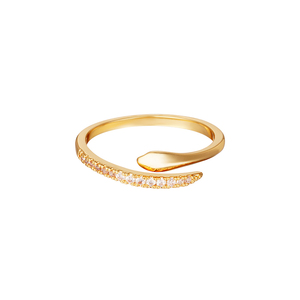 ROXI S925 Sterling <b>Silver</b> Ins Style Personality Open <b>Ring</b> Creative <b>Snake</b>-shaped Diamond <b>Ring</b> - Product Image 3