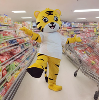 Kinqee disfraz de Mascota de gato Tigre inflable de Anime de lujo personalizado para promoción ceremonia actividades carnaval mascota de tigre personalizado