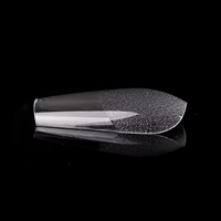 180 faux ongles cercueil semi-mat, 15 tailles, couvrance totale, en gel structuré PMMA, pour salon, vente en gros