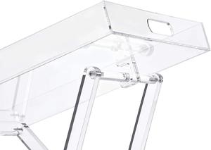 Table basse <span class=keywords><strong>en</strong></span> acrylique <span class=keywords><strong>transparent</strong></span> Design moderne Table à plateau pliante <span class=keywords><strong>en</strong></span> <span class=keywords><strong>plexiglas</strong></span> Table d'appoint <span class=keywords><strong>en</strong></span> acrylique Perspex acrylique bon marché - Product Image 5