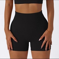 Pantalon de fitness sans couture pour femme, short de yoga froncé, legging de sport antichoc pour la course – Grande Vente