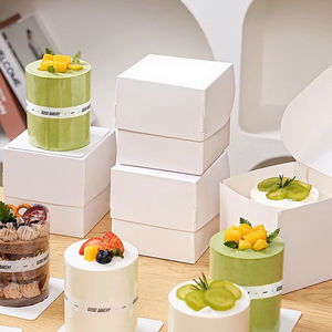 Caja Cuadrada Mini de 2/3 Pulgadas para Pasteles, Empaque Seguro para Alimentos, Ideal para <span class=keywords><strong>Postres</strong></span>, Repostería Vasca, Pastelería <span class=keywords><strong>Francesa</strong></span>, Sushi y Chicle - Product Image 2