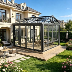 Puerta Corredera Automática de Aluminio para Exteriores, Moderna, para Patio de Villa, Balcón Móvil, Terraza, Jardín, Patio Trasero, para Todas las Estaciones - Product Image 4