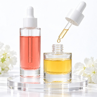 Botol Kaca Silinder Ramah Lingkungan Grosir Pabrik, Kosong 50ml 60ml dengan Pipet untuk Minyak Atsiri, Serum, dan Kemasan Kosmetik