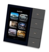 F3-proTuya Zigbee Smart Screen Wall Switch 3,5 Inch LCD 4 Tombol Fisik Pengaturan Suasana Sensor MmWave untuk Penggunaan Rumah Pintar