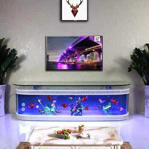 Mesa de Centro/Aquário de Vidro Moderna de Luxo com Design Sustentável, Cores Personalizáveis, Capacidade de 500L-1000L, Suporte para Aquário - Product Image 1