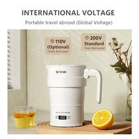 Ketel Listrik Portabel Lipat & Dapat Dilipat dengan Fungsi Menjaga Kehangatan untuk Penggunaan di Luar Ruangan & Hotel Ketel Air Panas 700ML.