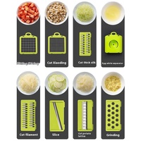 Mandoline en plastique manuelle multifonctionnelle écologique Coupe-légumes en acier inoxydable pour couper les pommes de terre et les concombres en PP