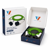 Câble de recharge pour véhicule électrique 32A 7kW Type 2 monophasé IEC 62196-2 Mennekes vers Mennekes, câble de voiture électrique robuste pour BYD Tesla