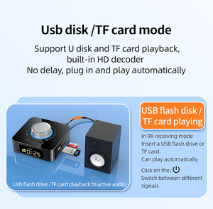 Nuevo Adaptador AUX 2 en 1 Avanzado con Pantalla Digital, Receptor y Transmisor <span class=keywords><strong>de</strong></span> <span class=keywords><strong>Audio</strong></span> BT para Auto, Hogar, PC, TV y Sistema Estéreo - Product Image 2