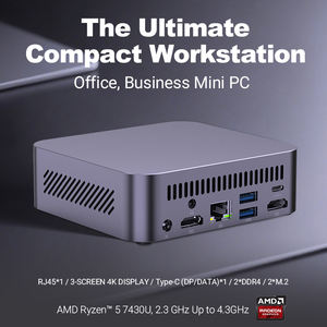 Hochleistungs-Mini-PC R5-7430U prozessor DDR4 RAM M.2 SSD WIFI6 BT5.2 USB Typ-C Grau Metall gehäuse Business Office Mini-PC - Product Image 2