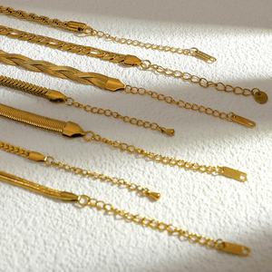 18K Gold Plated Stainless Steel Women Jewelry Summer Trendy <b>Charm</b> Bracelet for Women Fade-Resistant Jewelry in Ins Style - Product Image 3