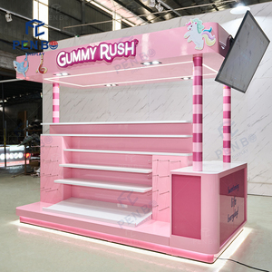 Kios Permen Pick and Mix, Kios Permen Pink, Furnitur Pajangan Kios, Desain Kios 3D, Etalase Permen untuk Dijual - Product Image 3