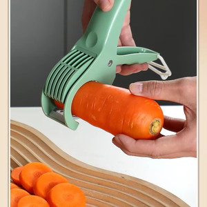 Wholesale Salad Cutter Portable Manual Stainless Steel Blades Fruit <b>Vegetable</b> Slicer Sustainable Kitchen Tool Press Banana - Product Image 2