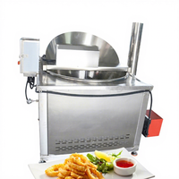 Équipement de friteuse automatique à beignets et snacks Machine à frire Chauffage au gaz Machine à frire industrielle pour frites de pommes de terre