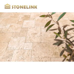 Carreaux de pierre de travertin français Versailles Terassenplatten beige dégringolé personnalisé pour piscines extérieures - Product Image 6