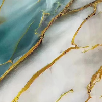 Feuille de marbre UV PVC flexible de 3mm haute brillance et feuille de marbre pvc pour alternative intérieure et marbre pour la décoration murale