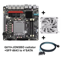 Motherboard In-tel VPro Q670 NAS Maksimal 6*NVMe 6*SATA3.0 Generasi ke-12/13/14 LGA1700 PCIE5.0x16 2*DDR5 4*2.5G LAN Firewall ITX Mainboard