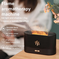 Diffuseur d'arômes ultrasonique 200 ml à brume froide, humidificateur d'air, simulation de flamme, huile essentielle, pour la maison, l'hôtel, le bureau, la voiture