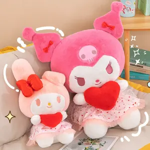 Adorabili bambole di peluche morbide melodie Kuromi più vendute Anime Cartoon Figure di peluche giocattoli regali per ragazze