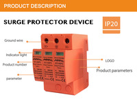 Dispositif de protection contre les surtensions AC SPD 2P T1 Type 600DC pour la maison, parafoudre basse tension