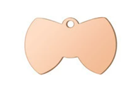 Étiquettes d'identification pour animaux de compagnie en acier inoxydable 304 316L de haute qualité, forme nœud papillon, pour chiens et chats, pour l'extérieur