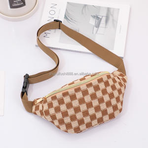 Распродажа, детские сумки унисекс для тренажерного зала с регулируемой застежкой, многоцветные клетчатые сумки для ремня - Product Image 6