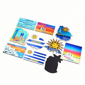 Custom Design Gold Embossed Metal <b>Fridge</b> Magnets 3D Foil Sticker Tourism Souvenir City Scenes Photo Magnet - Product Image 6