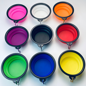 Bols de voyage personnalisés avec logo, en silicone, portables et pliables pour animaux de compagnie - Product Image 1