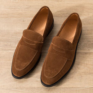 Nouveaux Mocassins de Conduite pour Hommes en Cuir Véritable et Daim, Modèle 2024, Confortables et Durables à Enfiler, Personnalisation de Logo - Product Image 4