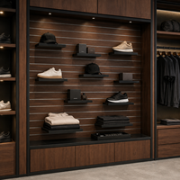 Panneau mural à lattes en MDF finition grain de bois, taille personnalisée, capuchon d'extrémité, présentoir Yincheng Packaging