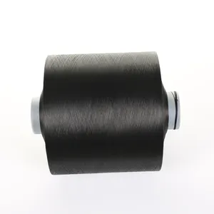 Siyah filament 100% eko 300D denye DTY geri dönüşümlü polyester iplik için geri dönüşümlü dokuma şerit