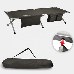 HISPEED Camilla Cama Camping <span class=keywords><strong>XL</strong></span> 2M Persona individual Aluminio Gran Camping Cuna Cama plegable para acampar - Product Image 2
