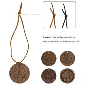 Pendentif diffuseur d'arômes pour voiture en bois de noyer noir durable, pour grille d'aération, cadeau créatif - Product Image 3