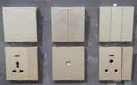 Interruptores de Luz de Pared Eléctricos con Control Táctil Cuadrado, Estilo Moderno Dorado, Estándar del Reino Unido 16A, con Indicador LED para Decoración del Hogar