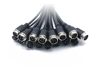 Kabel Daya USB Kustom QUANWEI M12 M16 2/3/4/5/6/7 Plug Male Konduktor Tembaga 6A Konektor DC Selubung PVC Tahan Tekanan 300V