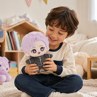 Vente en gros d'usine, jouets en peluche personnalisés de haute qualité, jouets en peluche animaux en peluche, étiquette personnalisée, jouets en peluche anime