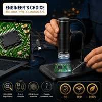 Microscopio Digital USB con LED, Soporte de Medición Óptica, Conector 3 en 1 para Soldadura SMD, Inspección de Control de Calidad, Venta al Por Mayor