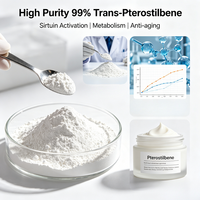 Poudre de Pterostilbène Trans-99% Haute Pureté pour l'Activation du Sirtuine, le Métabolisme et l'Anti-âge