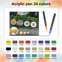 Stylos de peinture acrylique à pointe extra fine de 12 couleurs, marqueur crayon pour la peinture sur roche