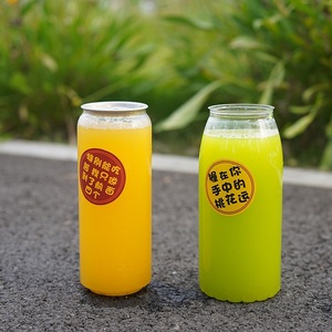 Bottle Cans Plastic Can Easy Open Plastic PET 500ml 650ml Disposable Bottle Cans Plastic Beverage Can Juice Can With Easy Open End