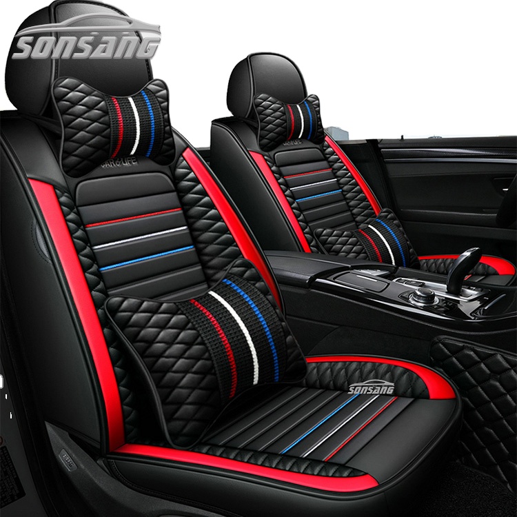 Полный комплект универсальных чехлов на сиденья автомобиля из искусственной кожи 5d SONSANG